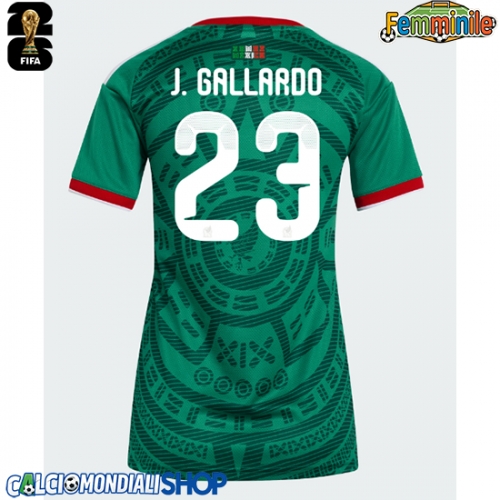 Maglie da calcio Messico Jesus Gallardo #23 Prima Maglia Femminile Mondiali 2026  Manica Corta